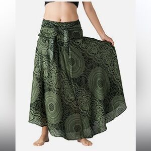 Bangkok Pants Women's Boho Maxi Skirt
Bohemian Print Blossom Green ( XL-2XL )